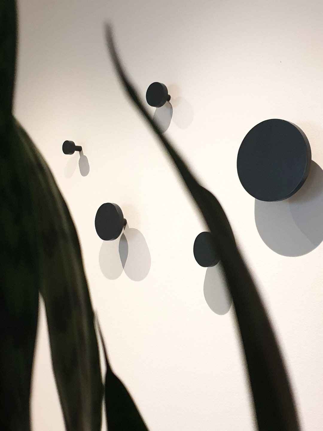 Set of 5 Nordic Black Hooks Design Polka Dot Wall Hooks Etsy Australia