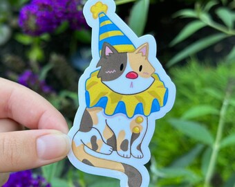 Clown Cat 1 Sticker