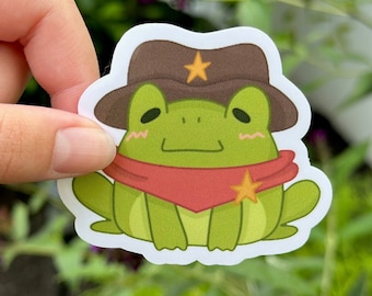 Cowboy Frog 1 Sticker