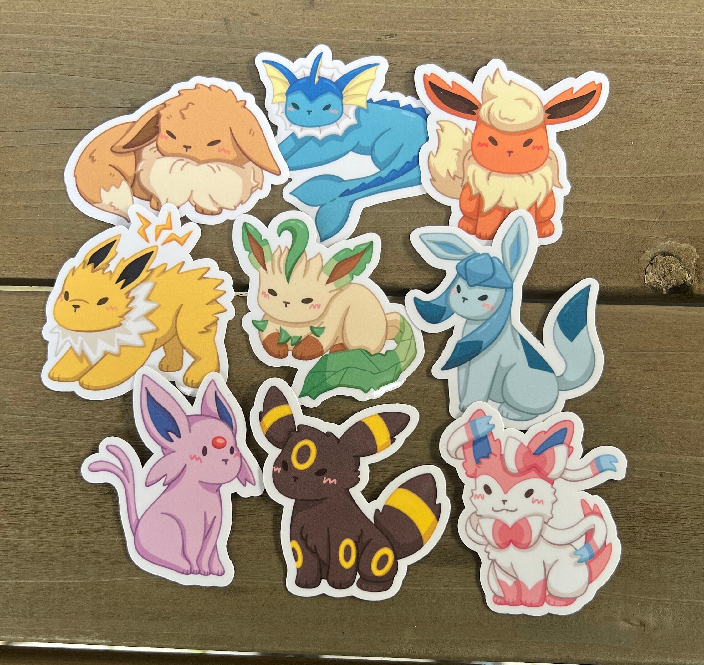 Popsicle Eeveelution Stickers – buttonsbykay