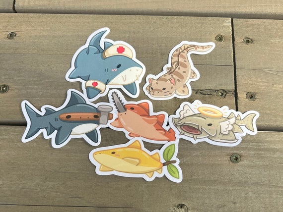 Literal Shark Set // 6-Piece Sticker Pack