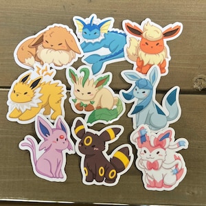 Eeveelution Set // 9-Piece Sticker Pack