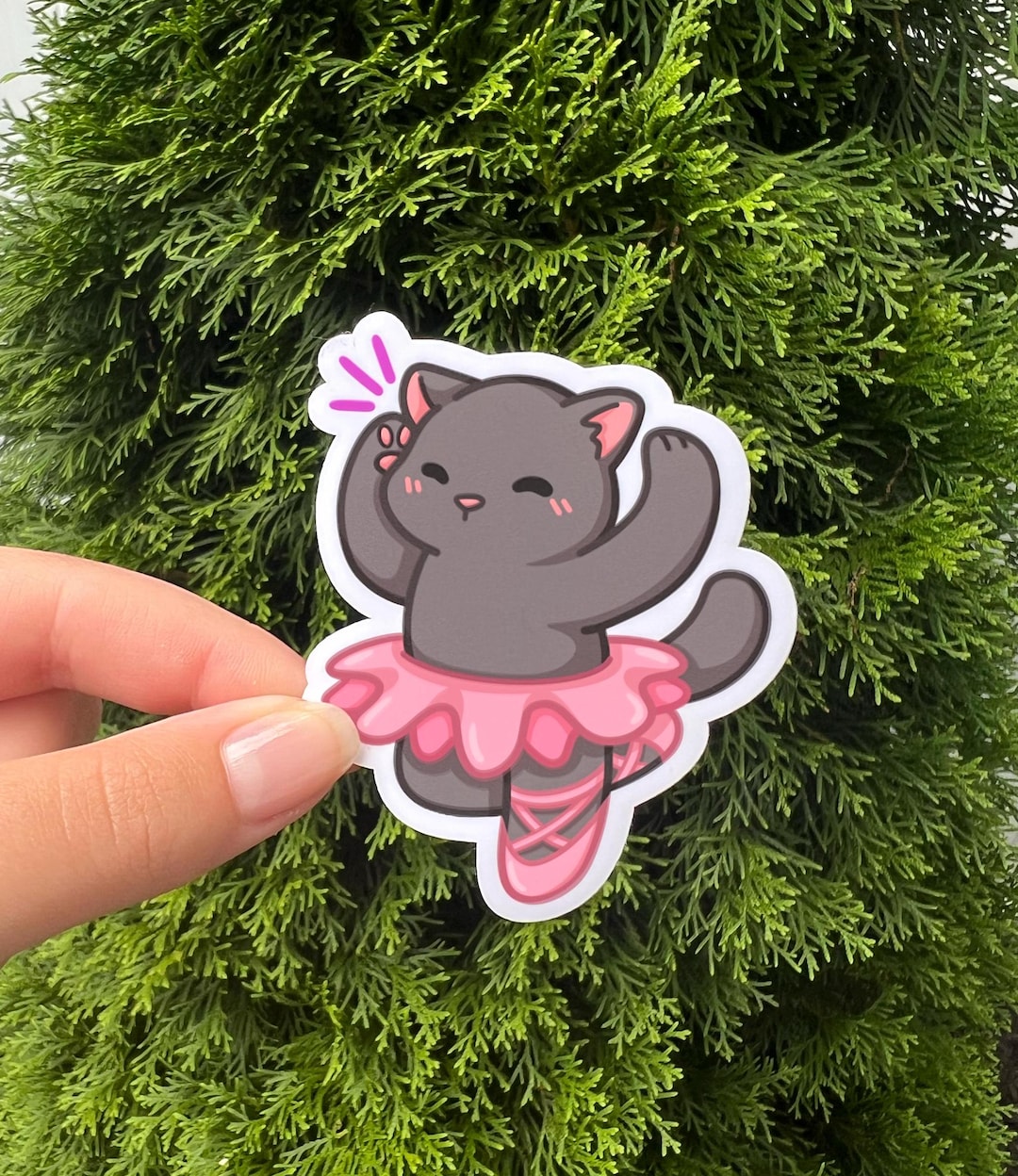 Dancing Cat Sticker - Etsy