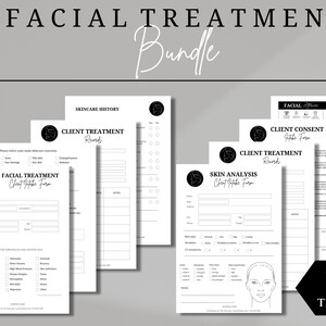 Facial Treatment Forms, Esthetician Forms, Skincare Consent Forms, Facial Consultation Form, Beauty Salon Forms