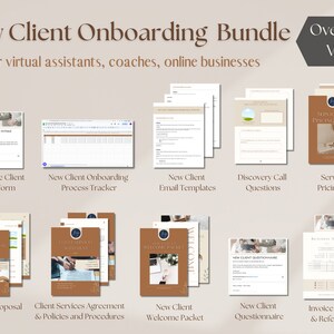 New Client Onboarding Bundle, Client Onboarding Template Bundle, Virtual Assistant Contract, Client Onboarding Bundle, Coaching Templates,