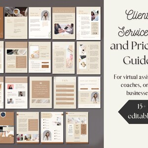 Virtual Assistant Services And Pricing Guide Template, Virtual Assistant Templates, Virtual Assistant Welcome Packet, Service Guide
