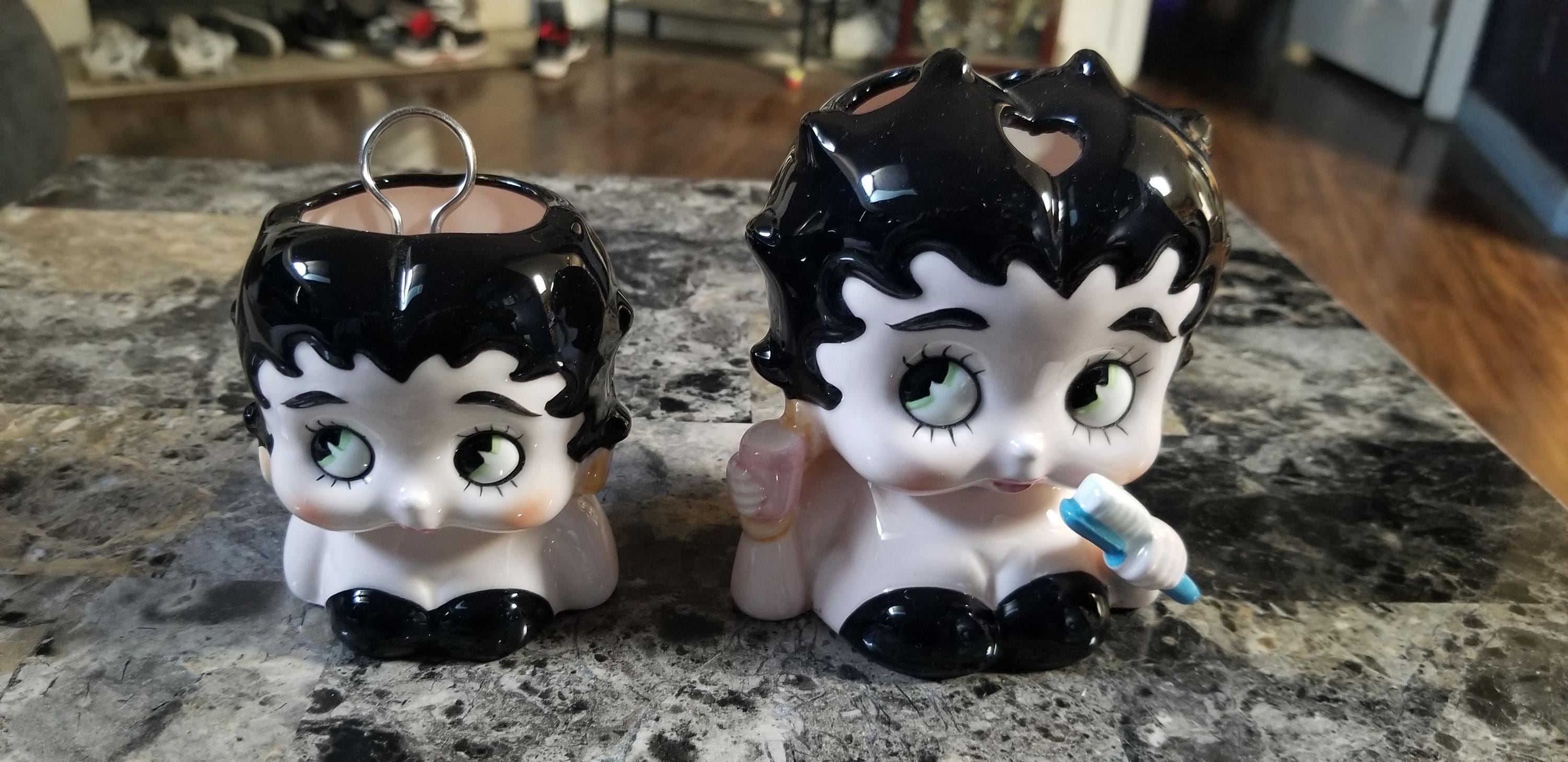Betty Boop ベティちゃん ブレンダー(ミキサー) Betty Boop Ceramic Toothbrush Holder and Toothpaste Squeezer - Etsy
