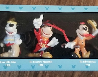 Vintage Mickey Mouse 70 Happy Years Collectible 7 Ornament Set