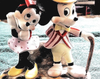 Collection of Vintage Disney character ceramic/porcelain figurines