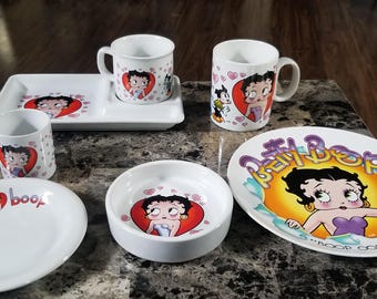 Betty Boop Ceramic Toothbrush Holder and Toothpaste Squeezer - Etsy