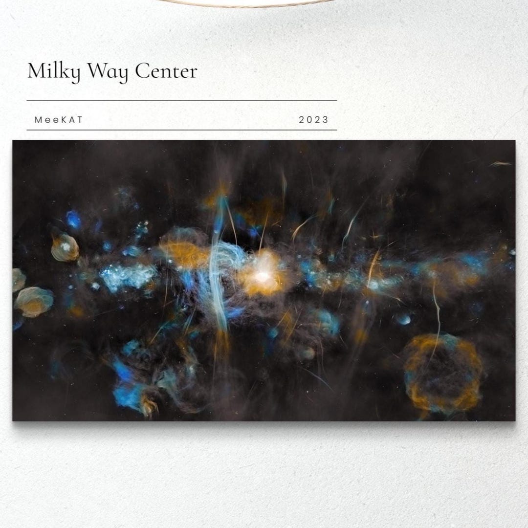 Milky Way Center Art Print, Cosmic Nebula Wall Decor, Galaxy Space ...