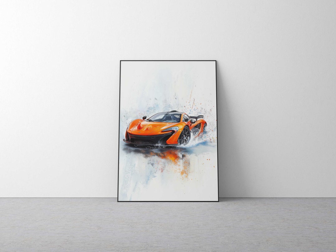 Mclaren P1 Watercolour Painting, Printable Wall Art, Digital Download ...