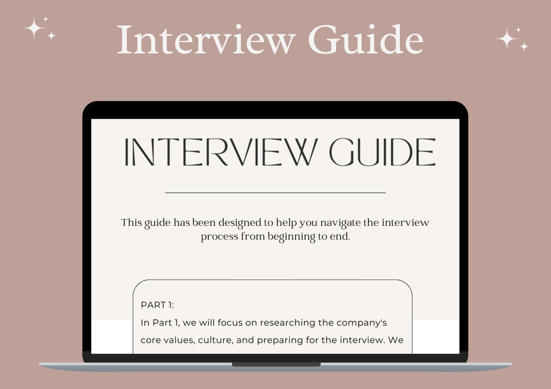 Interview Guide Example Interview Tips How to Prepare for - Etsy