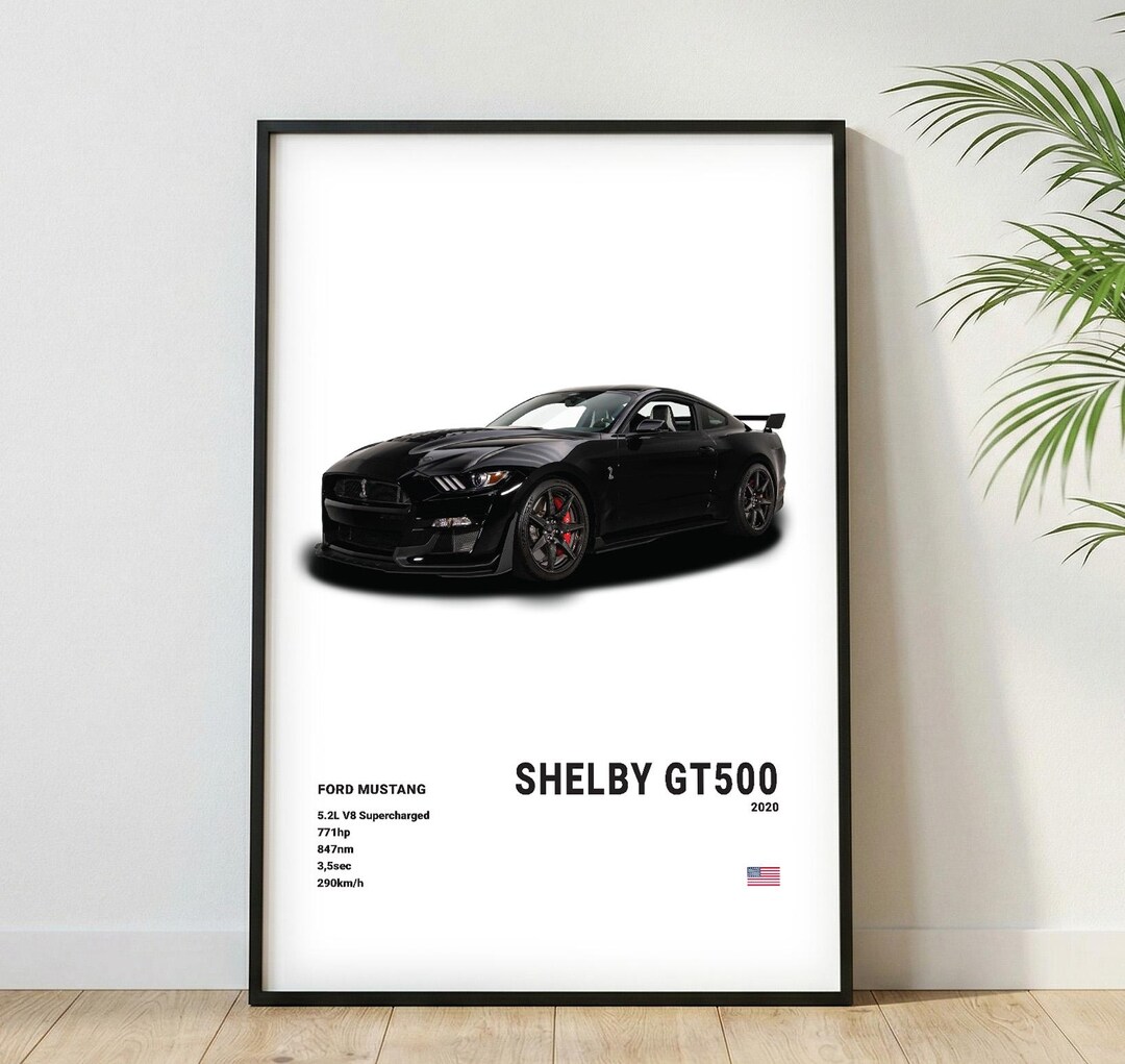 Ford Mustang Shelby GT500 Poster |museum Grade Print| Super Car Print ...