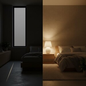 Scandinavian Table Lamp, Minimalist Bedside Lighting, Cozy Bedroom Decor, 3D Printed Polymer image 7