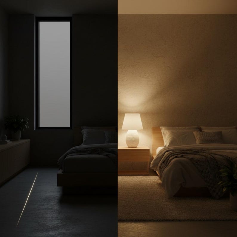 Scandinavian Table Lamp, Minimalist Bedside Lighting, Cozy Bedroom Decor, 3D Printed Polymer image 7