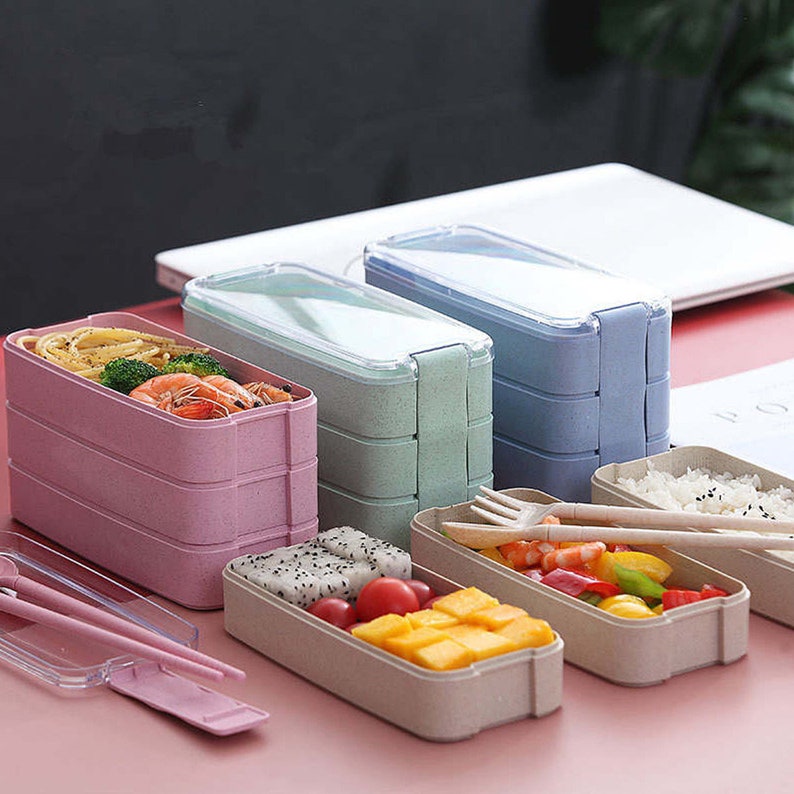 Leakproof Stackable Bento Box Adult/kids Packed Lunch Box Etsy