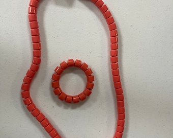 African Wedding necklace / Igbo Nigerian Traditional Beads necklace / Nigerian men and women necklace igbo necklace & Bracelet Red