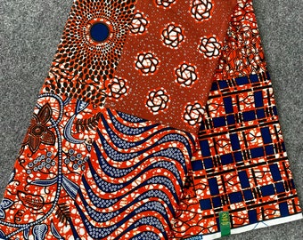 6 Yards Wholesale African Print Fabric/ Ankara Kente Multi