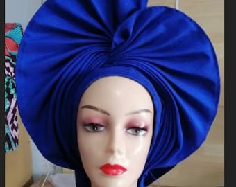 African autogele, ready to wear gele, African hat, traditional wedding hat Women headwear