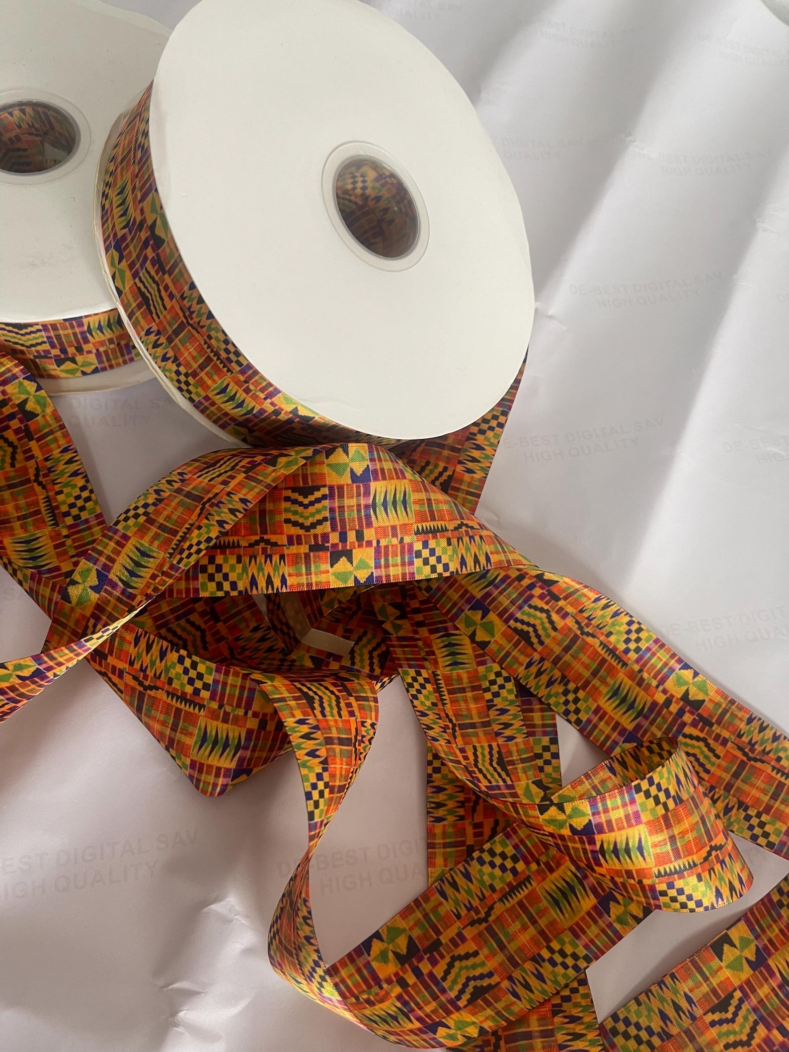 African Print Ribbon African Ankara Kente 2 Inches Wide Ribbon Ankara ...