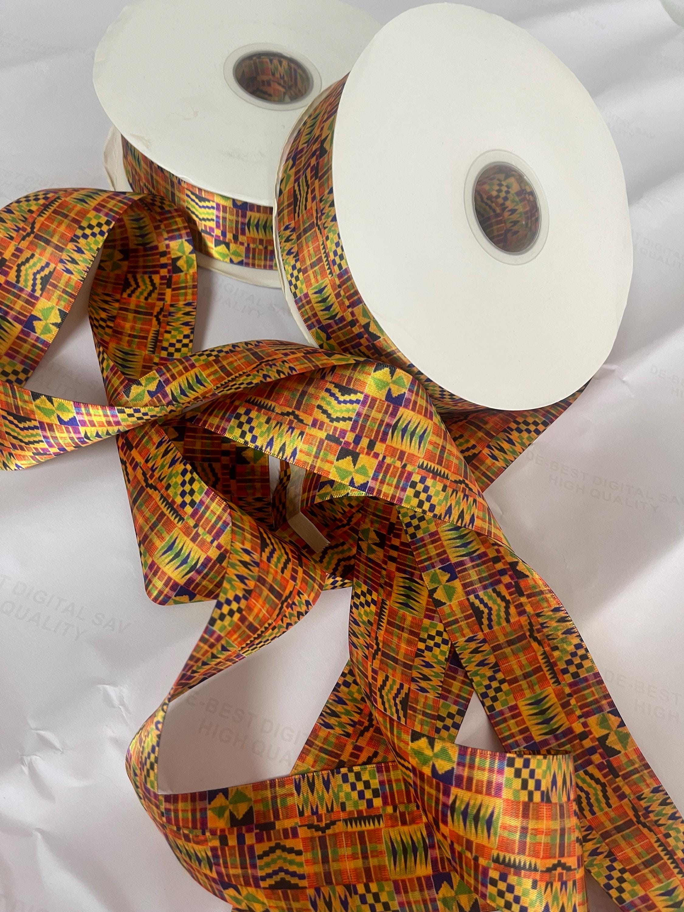 African Print Ribbon African Ankara Kente 2 Inches Wide Ribbon Ankara ...