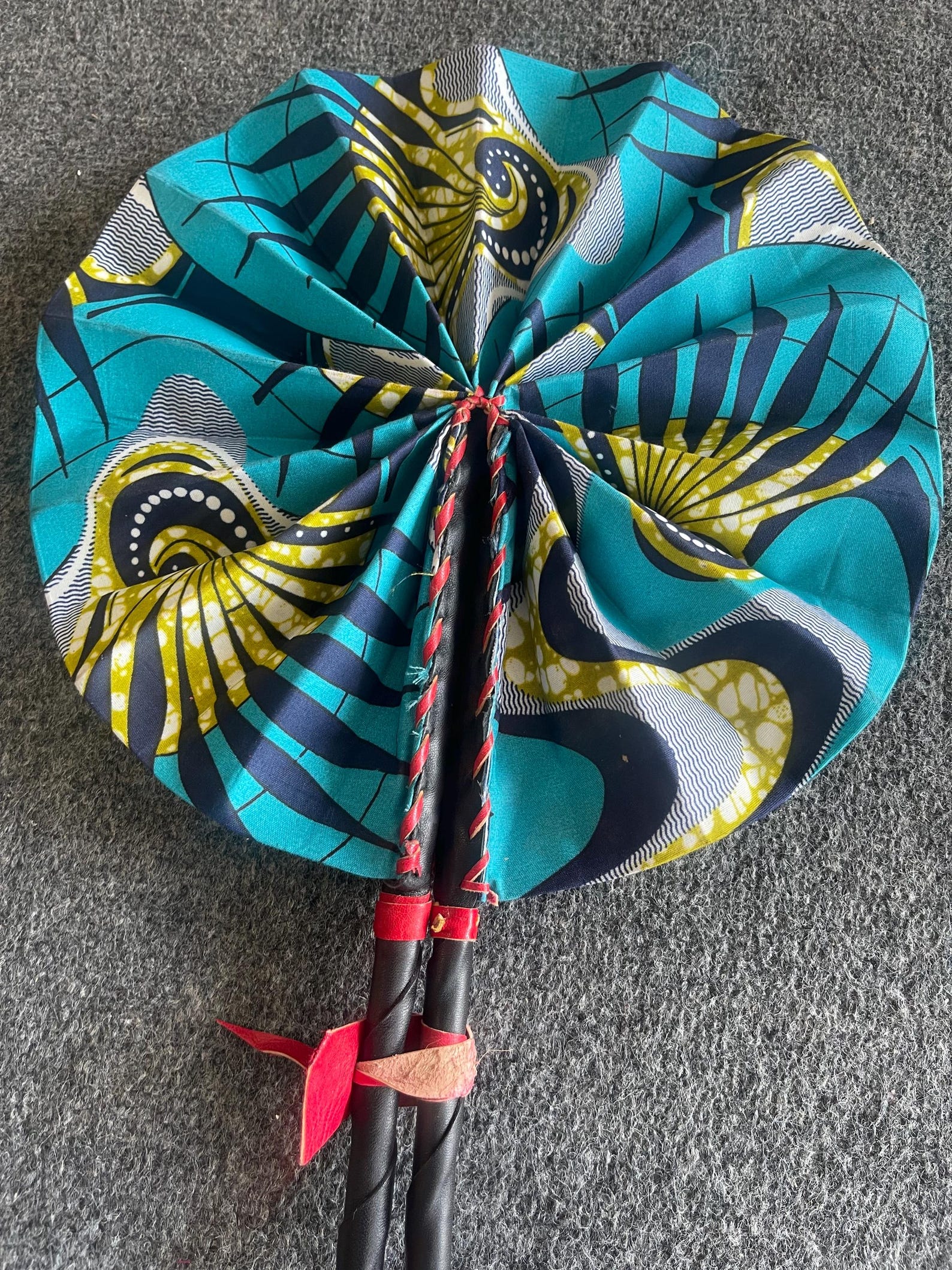 African Kente Fabric Fan African Ankara Kente Fan Wedding Favors of ...