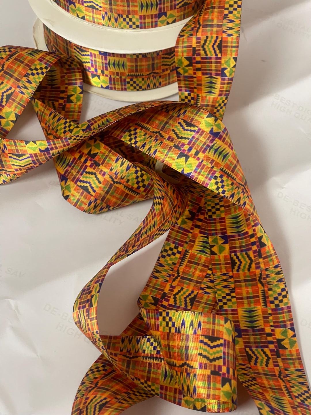 African Print Ribbon African Ankara Kente 3 Inches Wide Ribbon Ankara ...