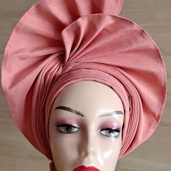 African autogele, ready to wear gele, African hat, traditional wedding hat Women headwear