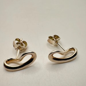 Georg Jensen Denmark Sterling Silver Infinity Earrings Vintage Studs
