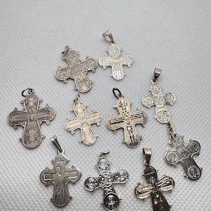 Vintage silver crosses