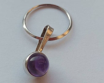HKH FINLAND sterling silver pendant with amethyst