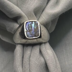 Palle Bisgaard vintage silver ring with abalone no.6