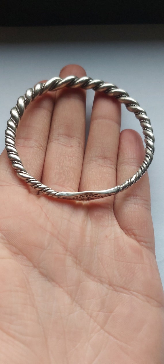 KOPI SMYKKER Vintage Danish 925s Sterling Silver Ethnic Wicker Bracelet -  Etsy