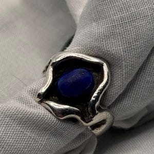 Niels Erik From Sterling Silver Vintage Ring with Lapis Lazuli