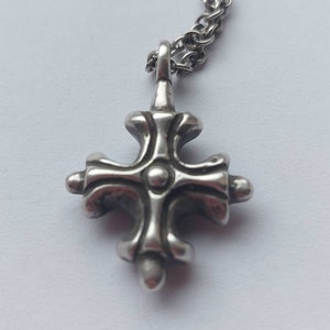 830s Silver vintage Danish Hugo Grün Cross pendant. 1930s