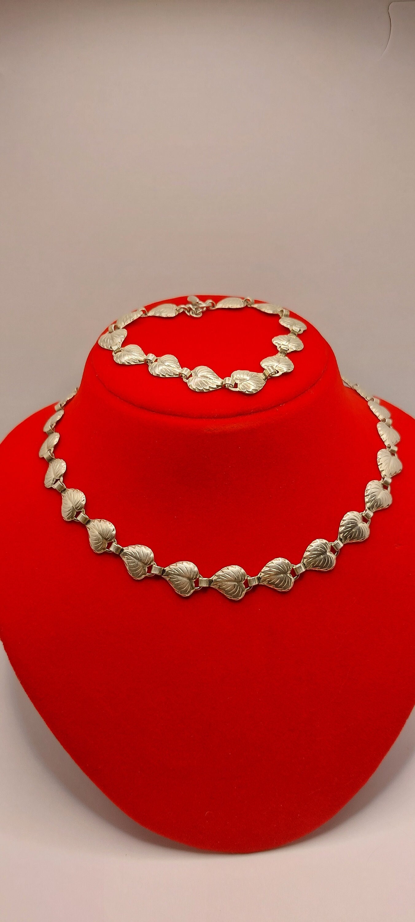 Herman Siersbol vintage silver choker necklace and bracelet