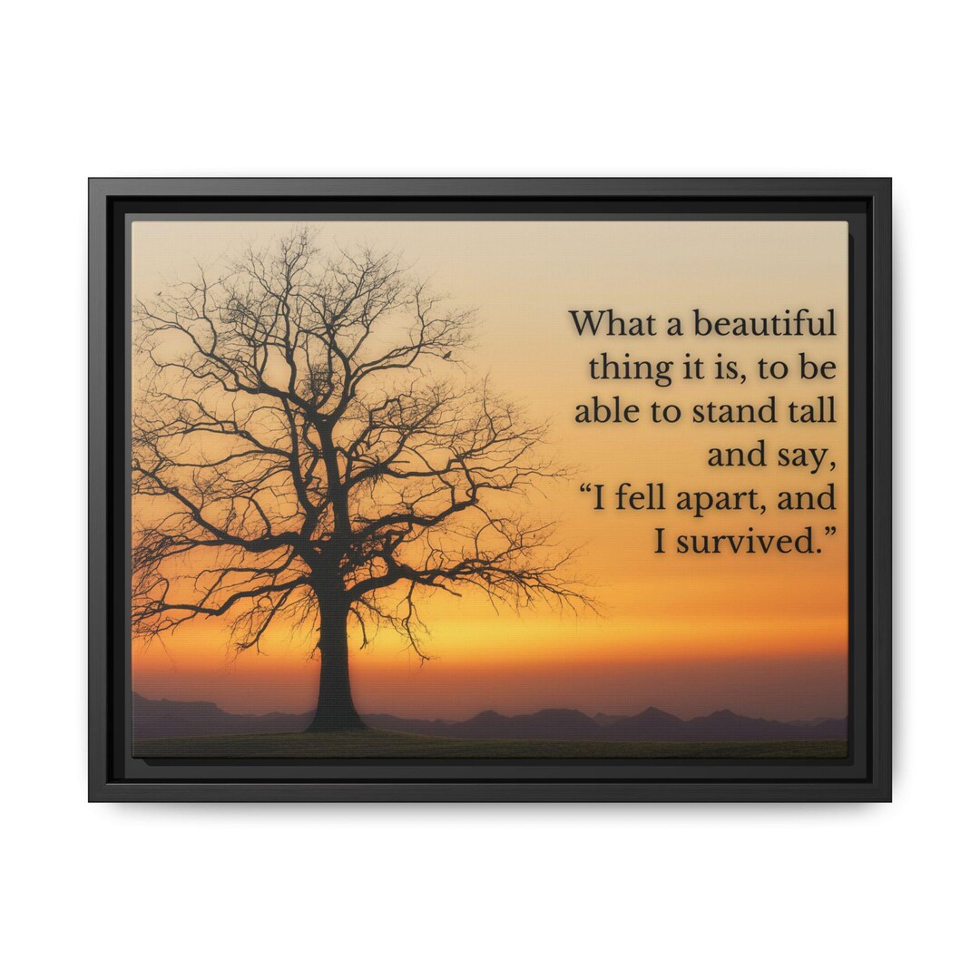 I Survived- Framed Canvas Art- Part of the Resilience Collection - Etsy ...