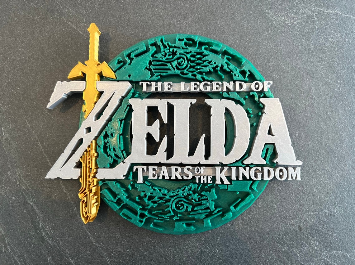 Zelda TotK Logo 3D Gedruckt MultiColor Small printing Etsy.de