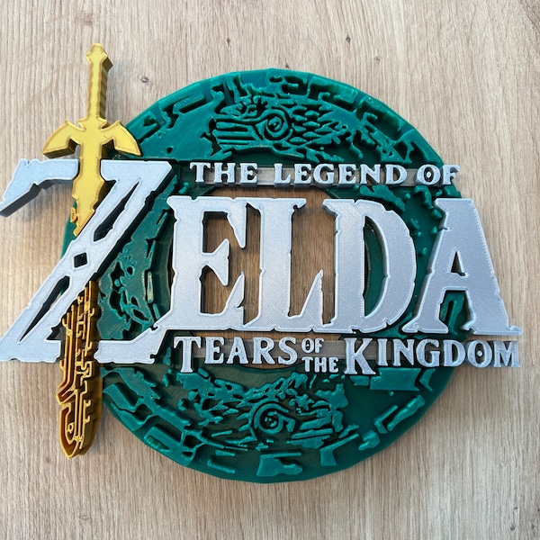 The Legend of Zelda: Tears of the Kingdom Logo 3D Gedruckt (Multi-Color)