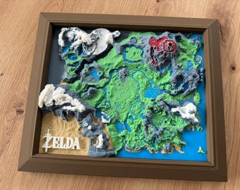 3D-Karte von Hyrule - The Legend of Zelda: Breath of the Wild & Tears of the Kingdom