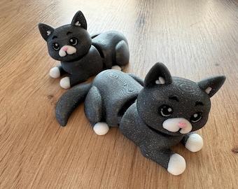Flexi British Cat - Cute posable 3D-printed cat