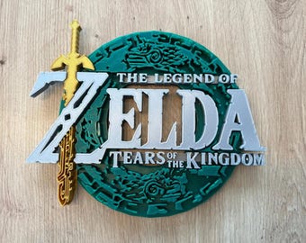The Legend of Zelda: Tears of the Kingdom Logo 3D Printed (Multi-Color)