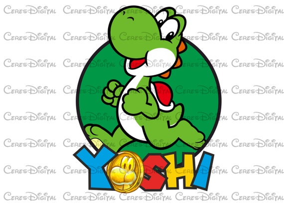 Super Mario Bros. Green Yoshi T Shirt Iron on Transfer Decal