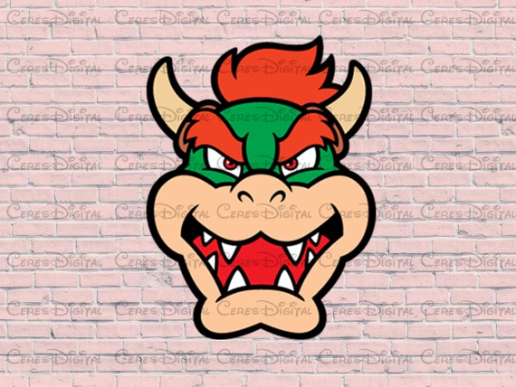 Super Mario Bowser Head and Ears Png File Super Mario Bowser