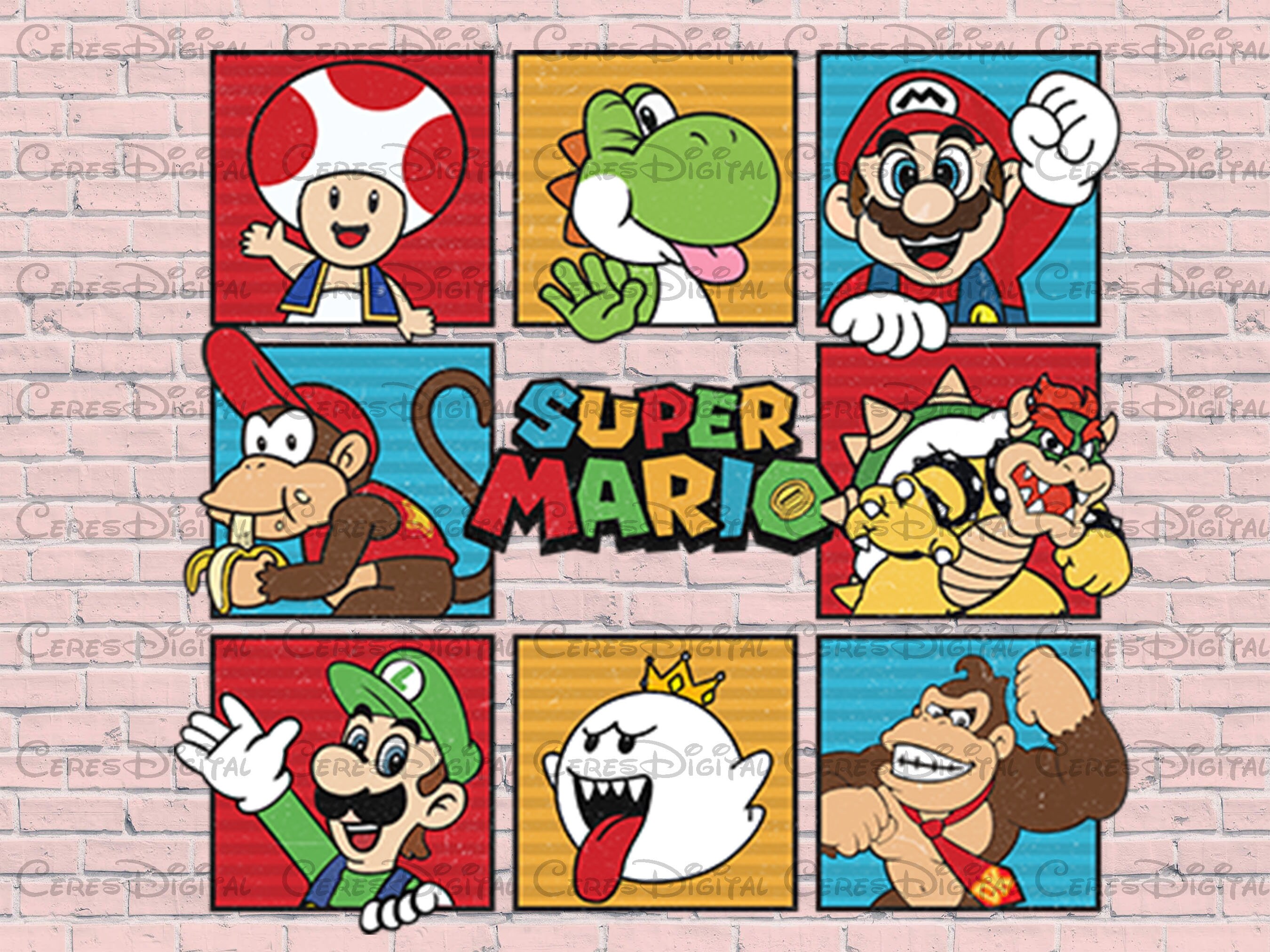 Retro Mario Collab PNG Mario Bros Party Mario Car Games Etsy