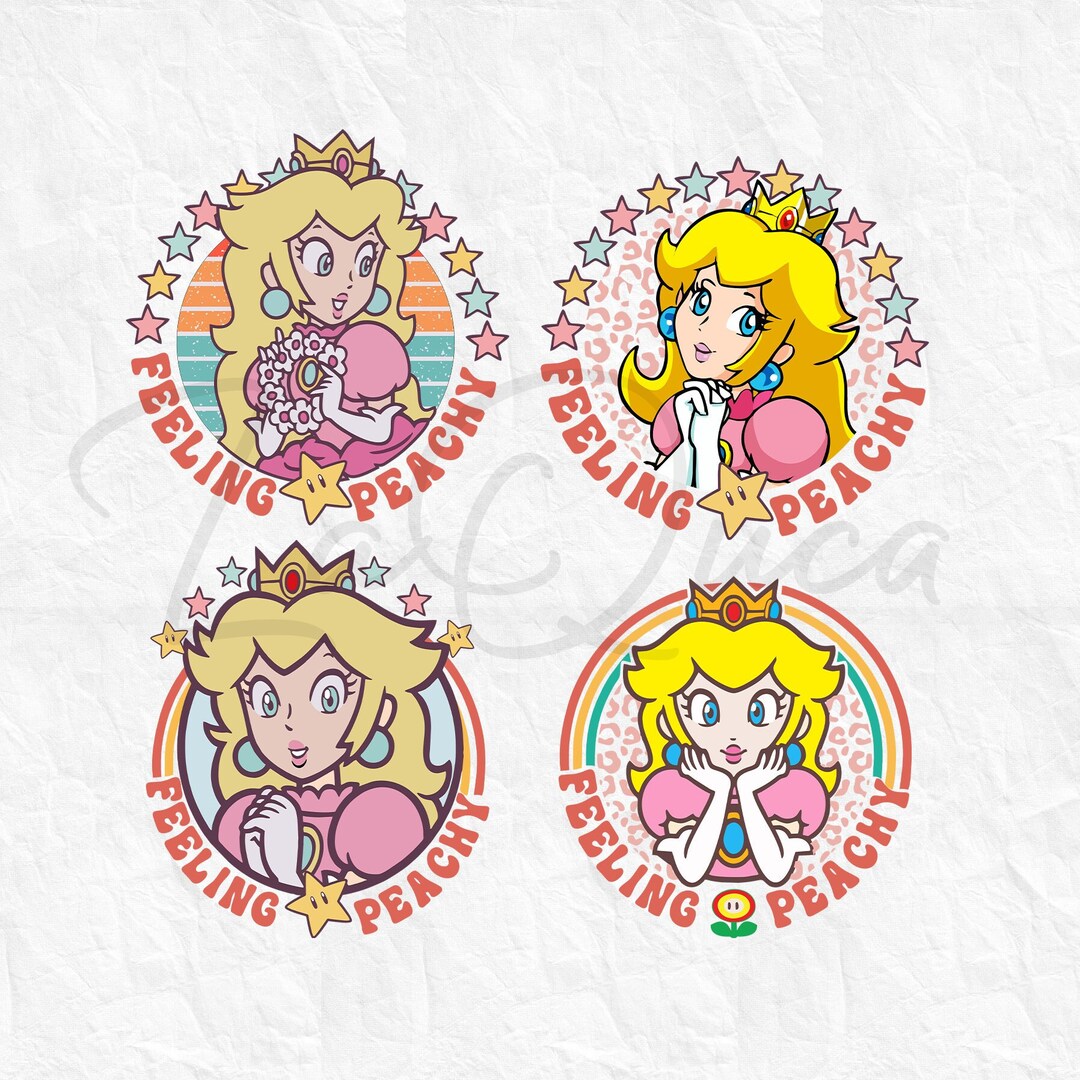 Princess Peach PNG Cliparts Bundle, Mario Princess PNG, Free Digital ...