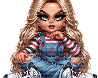 Killer Doll | Urban Trap Designs | Sublimation | Instant Digital Download | Fantasy Fan Art | PNG |