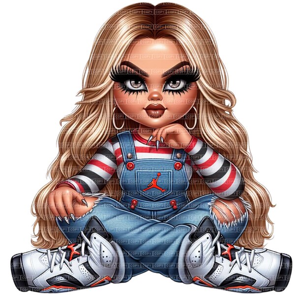 Killer Doll | Urban Trap Designs | Sublimation | Instant Digital Download | Fantasy Fan Art | PNG |