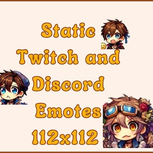 Twitch emotes, twitch sub emotes, boy emotes, text emote, anime emotes, manga twitch emotes, chibi emotes, cute emotes, wolf emotes, Discord